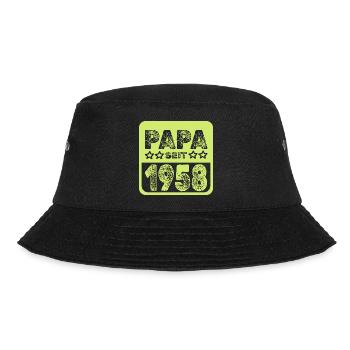 Papa 1958 - Bucket Hat - Schwarz - Vorne - Lela (165cm)