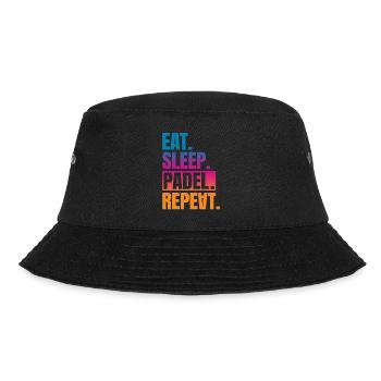 Eat Sleep Padel Repeat - Bucket Hat - Schwarz - Vorne - Lela (165cm)