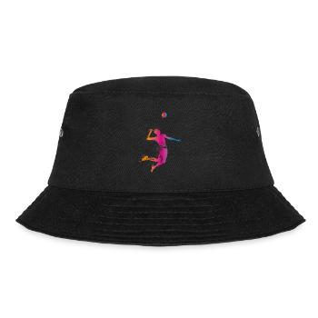 Volleyball Spieler - Bucket Hat - Schwarz - Vorne - Lela (165cm)