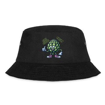 Crazy Veggies: Artichoke Gang Thumbs Up - Bucket Hat - Schwarz - Vorne - Lela (165cm)