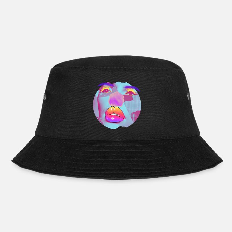 Pop Art bright collage - Bucket Hat - black