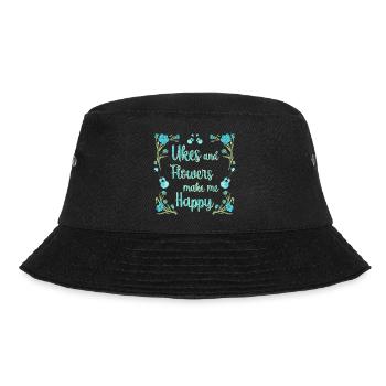 Ukes and flowers make me happy - Bucket Hat - black - Front - Lela (165cm)