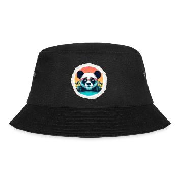 Baby-Panda im Urlaub - Bucket Hat - Schwarz - Vorne - Lela (165cm)