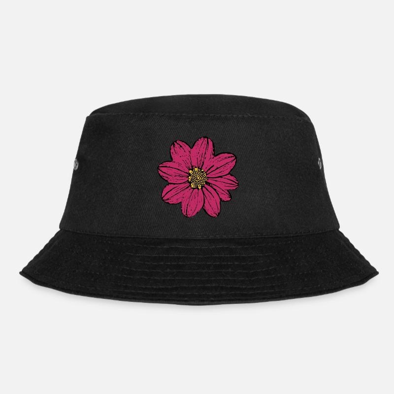 Blume Blüte rot pink violett - Bucket Hat - Schwarz