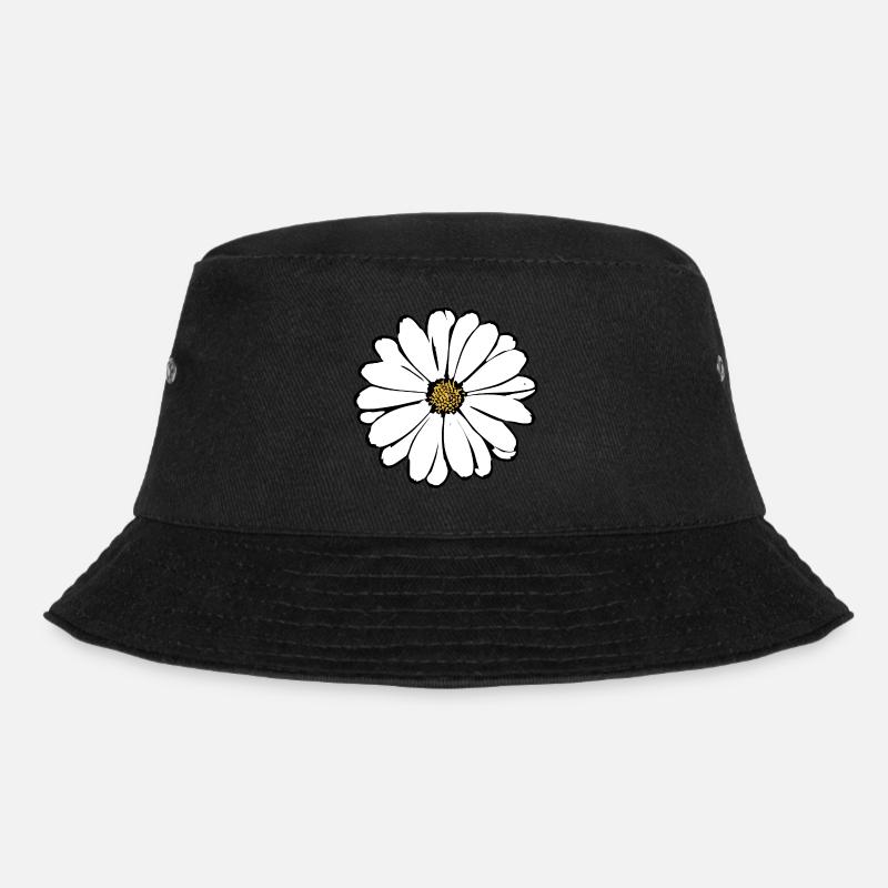 Blume weiß weiße Blumen Sommer Hippie Geschenkidee - Bucket Hat - Schwarz