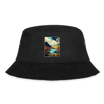 Lake District Vintage Travel Poster WPA Souvenir - Bucket Hat - black - Front - Lela (165cm)