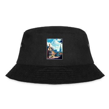 Oxford England Vintage Travel Poster WPA Souvenir - Bucket Hat - black - Front - Lela (165cm)