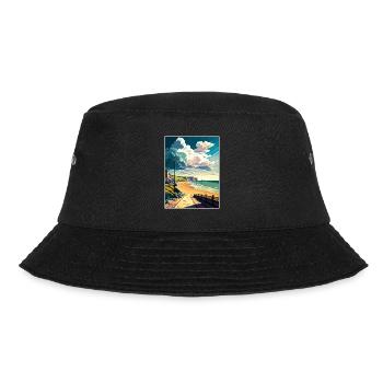 West Bay, Angleterre, Affiche de voyage vintage, Souvenir - Bob - noir - Devant - Lela (165cm)