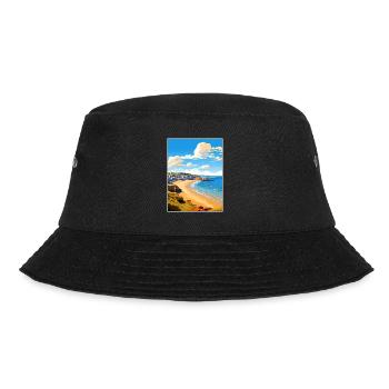 Newquay Cornwall Vintage Reiseposter Souvenir - Bucket Hat - Schwarz - Vorne - Lela (165cm)