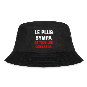 T SHIRT HUMOUR PLUS SYMPA DE TOUS LES CONNARDS  - Bob - noir - Devant - Lela (165cm)