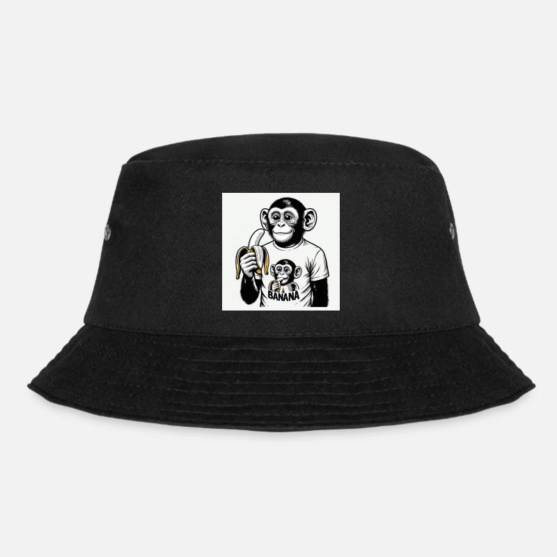 Ein Affe und seine Banane - Bucket Hat - Schwarz