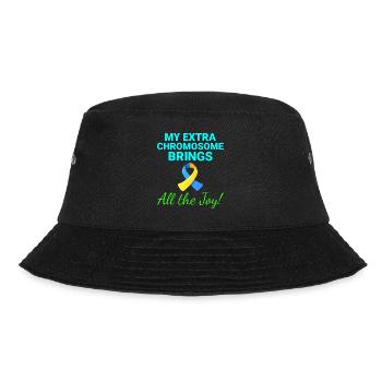 Down-Syndrom-Bewusstsein Joyful Extra Chromosom - Bucket Hat - Schwarz - Vorne - Lela (165cm)