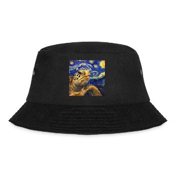 Turtle, Van Gogh, Starry Night - Bucket Hat - black - Front - Lela (165cm)