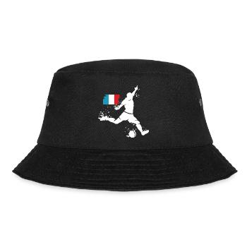 Fußball Spieler Explosion Frankreich EM 2024 - Bucket Hat - Schwarz - Vorne - Lela (165cm)