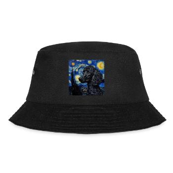 Caniche, Chien, Van Gogh, Nuit Étoilée - Bob - noir - Devant - Lela (165cm)