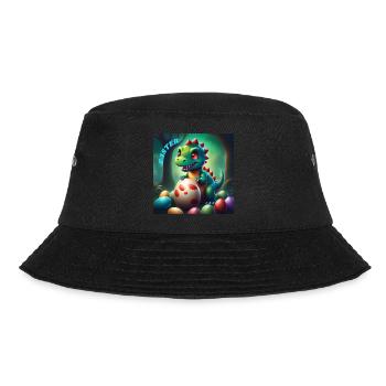 Cute Dinosaur Red Eyes Easter - Bucket Hat - black - Front - Lela (165cm)