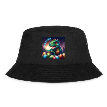 Dinosaur Red Eyes Easter - Bucket Hat - black - Front - Lela (165cm)