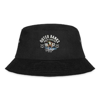Vintage Outerbanks surfing style - Bucket Hat - black - Front - Lela (165cm)