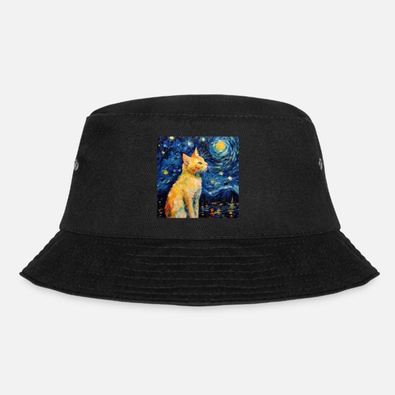 Katze, katzenmotiv - Bucket Hat - Schwarz