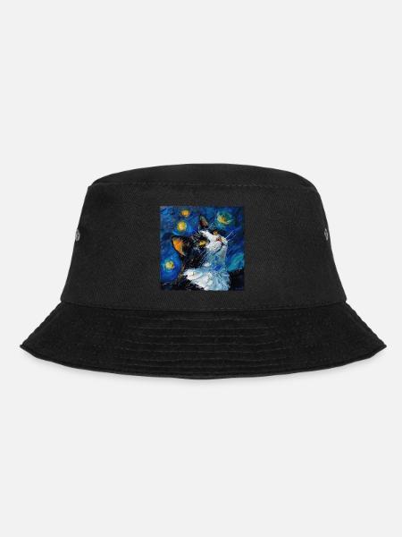 Katze, katzenmotiv - Bucket Hat - Schwarz