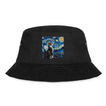 Katze, katzenmotiv - Bucket Hat - Schwarz - Vorne - Lela (165cm)