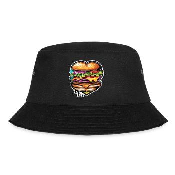 Burgers / Fast Food / Food / Buns / Beef - Bucket Hat - black - Front - Lela (165cm)