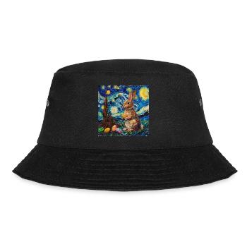 easter bunny, easter, bunny, happy easter, easter eggs - Bucket Hat - black - Front - Lela (165cm)