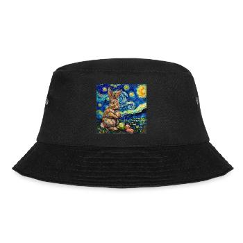 easter bunny, easter, bunny, happy easter, easter eggs - Bucket Hat - black - Front - Lela (165cm)