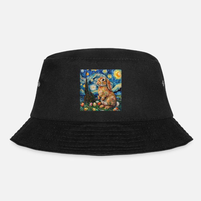 Osterhase, Ostern, Hase - Bucket Hat - Schwarz