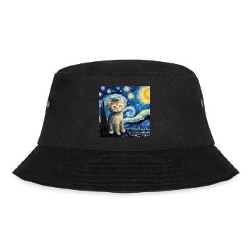 Katze, katzenmotiv - Bucket Hat - Schwarz - Vorne - Lela (165cm)