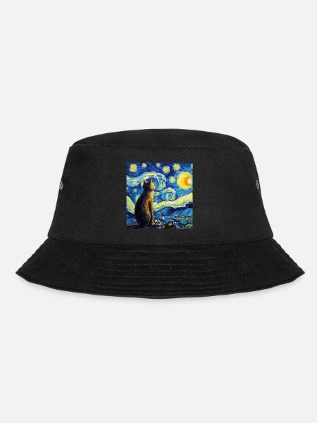 Katze, katzenmotiv, geschenk - Bucket Hat - Schwarz