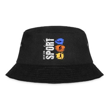 Eins mit dem Sport - Triathlon - Bucket Hat - Schwarz - Vorne - Lela (165cm)