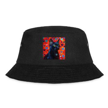 Chat, motif chat, pop art, cadeau, idée cadeau - Bob - noir - Devant - Lela (165cm)