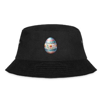 Very Detailed Easter Egg In Watercolor Style - Bucket Hat - black - Front - Lela (165cm)
