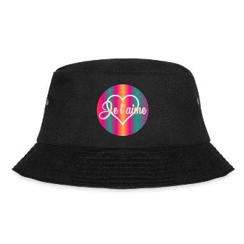 HEART I LOVE YOU - Bucket Hat - black - Front - Lela (165cm)