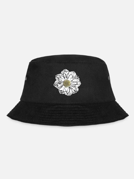 Blume weiß weiße Blumen Geschenk Muttertag Mutter - Bucket Hat - Schwarz
