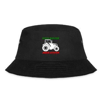 Kein Bauer aber Sauer - Bucket Hat - Schwarz - Vorne - Lela (165cm)