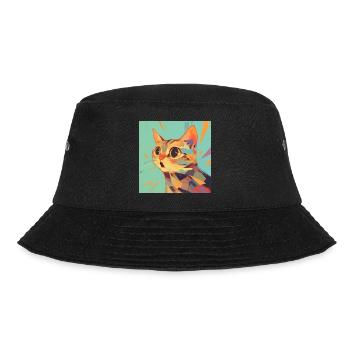 Cat, Cat Motif - Bucket Hat - black - Front - Lela (165cm)