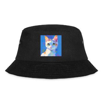 Katze, katzenmotiv - Bucket Hat - Schwarz - Vorne - Lela (165cm)