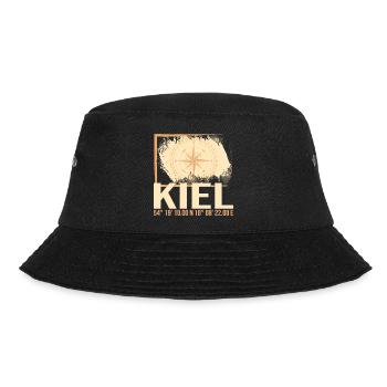 Kiel Koordinaten - Bucket Hat - Schwarz - Vorne - Lela (165cm)