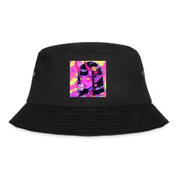 anime, demon girl, waifu, japan - Bucket Hat - Schwarz - Vorne - Lela (165cm)