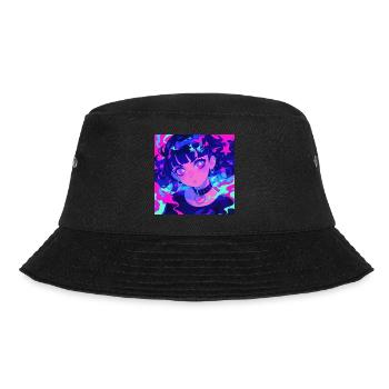 anime, gothic girl, waifu, japan - Bucket Hat - Schwarz - Vorne - Lela (165cm)
