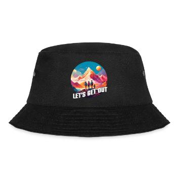 Nichts wie raus mit der Familie in die Natur - Bucket Hat - Schwarz - Vorne - Lela (165cm)