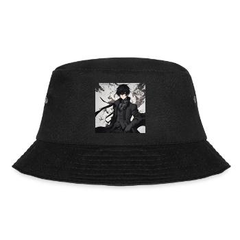 Anime Dark Boy - Bucket Hat - Schwarz - Vorne - Lela (165cm)