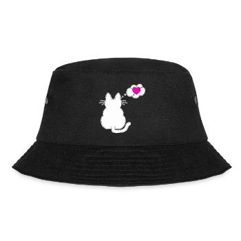 Love my cat & my cat loves me - Bucket Hat - black - Front - Lela (165cm)