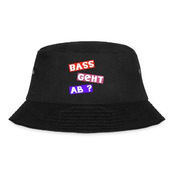 "Bass geht ab? Bassist Bass Musik Musiker - Bucket Hat - Schwarz - Vorne - Lela (165cm)