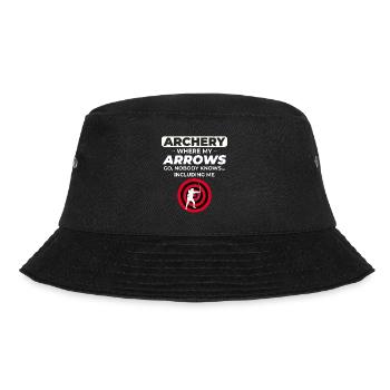 Bogenschießen Ziele Bogenschütze Bullseye Schießsport - Bucket Hat - Schwarz - Vorne - Lela (165cm)