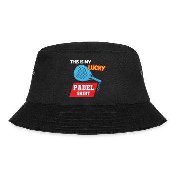 Padel Paddel Schläger Tennis Sport I Geschenk - Bucket Hat - Schwarz - Vorne - Lela (165cm)
