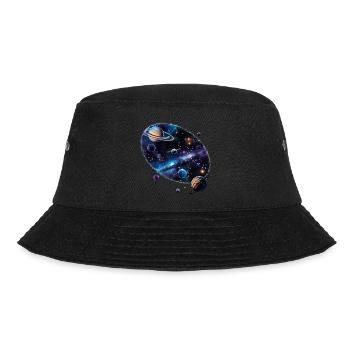 Von der Entstehung des Universums - Bucket Hat - Schwarz - Vorne - Lela (165cm)