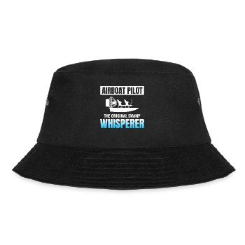 Airboat Fanboat Airboating Planeboat Sumpfboot - Bucket Hat - Schwarz - Vorne - Lela (165cm)